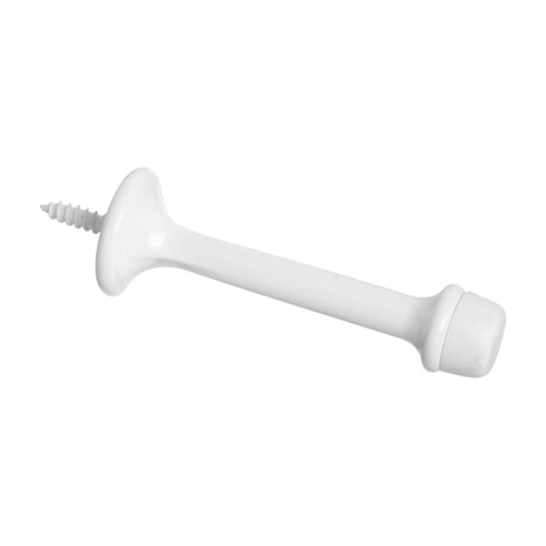 National Hardware National Hardware 3 in. L Zinc w/Rubber Tip White Rigid Door Stop Mounts to wall N248-419 - main